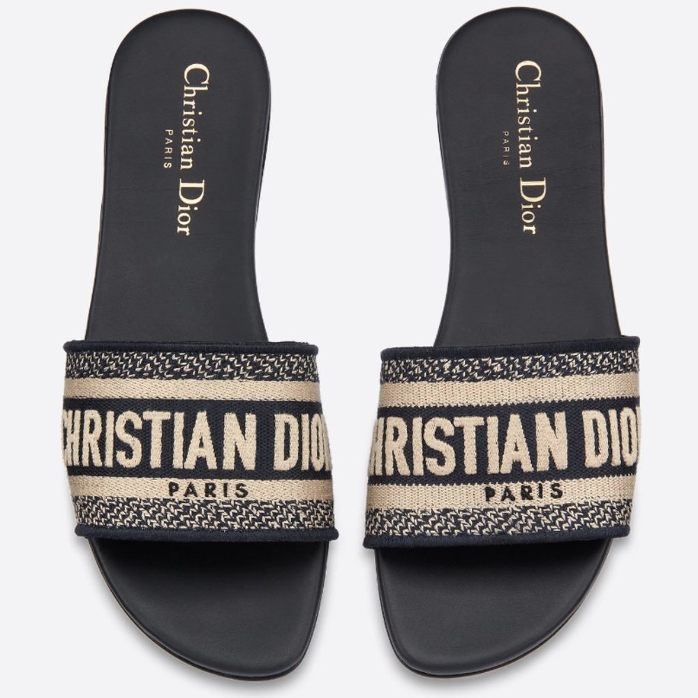 SOLD Christian Dior Dway Slides – Deep Blue